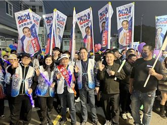 侯故鄉朴子市自辦遊行造勢 3000人齊喊「侯友宜當總統」