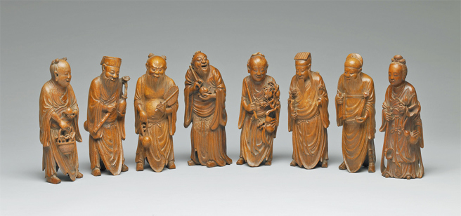 故宫南院人气国宝展2月6日展出经典文物「清 竹雕八仙」。（图∕故宫南院提供）

