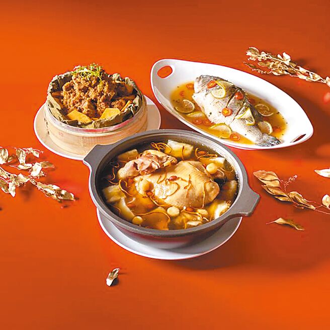 福容台北一館「吉祥如意功夫菜組合」10人份年菜4180元。（福容大飯店提供）