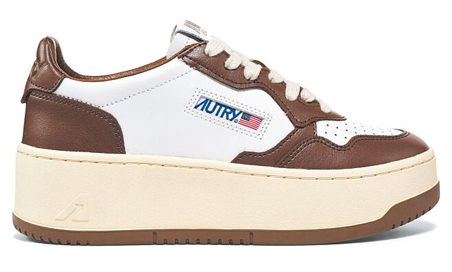 AUTRY厚底经典款皮革运动鞋（棕），7280元。（ARTIFACTS提供）