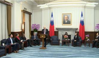 拜會蔡英文  美前副國務卿史坦柏格：重視兩岸對話、避免單方改變現狀