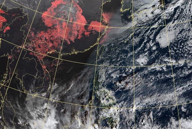 東北季風今起影響至周三，下周冷空氣南下，全台急凍。（中央氣象署提供）
