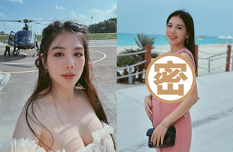 杨晨熙连身服侧边挖空露半球 海滩一对比：我还比较辣