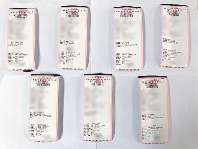 新北市土城區22歲施姓男子，14日於土城區沿路違規逃逸，員警針對犯嫌7項交通違規依法舉發，最高可罰新台幣7萬3200元。（新北市土城警分局提供／劉瑋晴新北傳真）