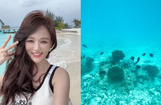 陳喬恩曬逗趣辣照 浮潛穿三角泳褲秀出勻稱美腿網讚翻