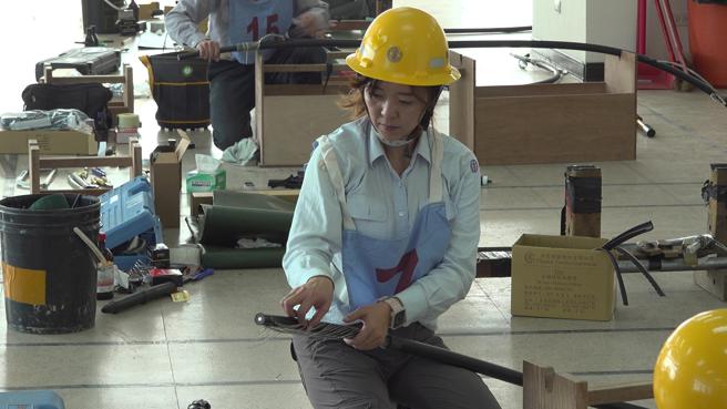 台东区处陈相吟于2014年进入台电，透过现场抢修与巡检维护等多年实战经验，对比赛更有信心。（图片来源：记者 赖君欣 摄）

