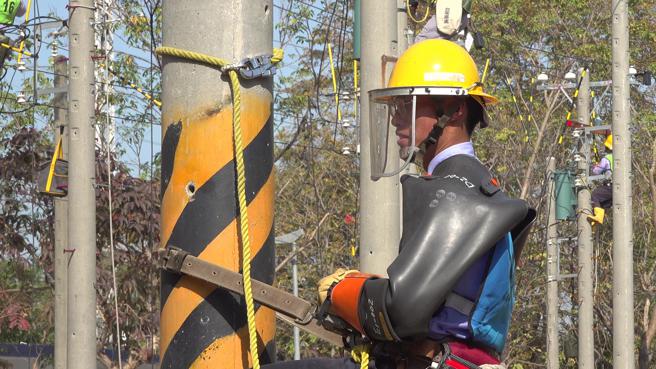 金门区处的蔡维哲年仅21岁，但这已是他三度参赛。（图片来源：记者 赖君欣 摄）