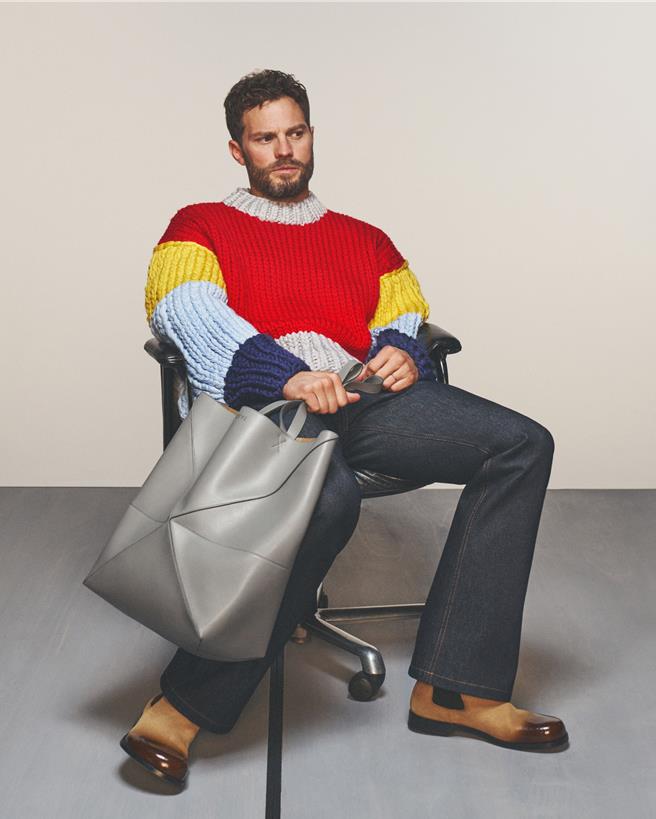 杰米道南为Loewe拍摄形象大片，画面充满表情张力。（Loewe提供／黄唯淯台北传真）