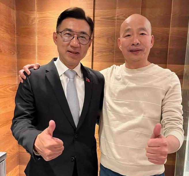 國民黨不分區立委當選人韓國瑜在臉書宣布，將與立委江啟臣搭檔參選立法院正副院長。（摘自韓國瑜臉書）