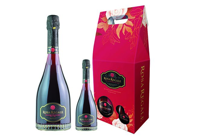 義大利邦飛蘿莎單一園汽泡紅葡萄酒禮盒，售價：1,400元。圖／業者提供