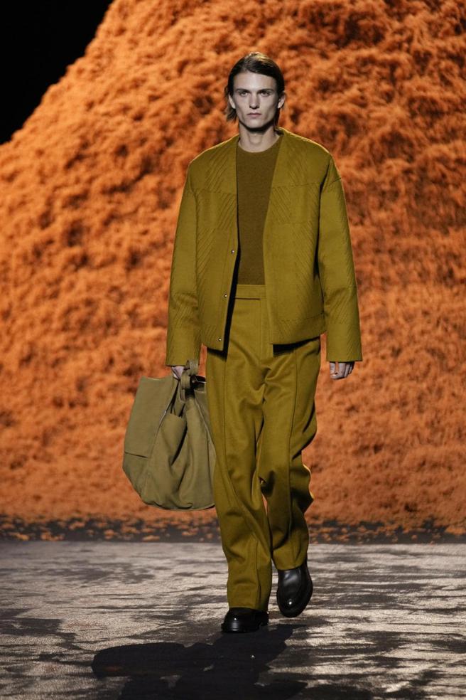 Zegna 2024秋冬男装系列。（美联社）