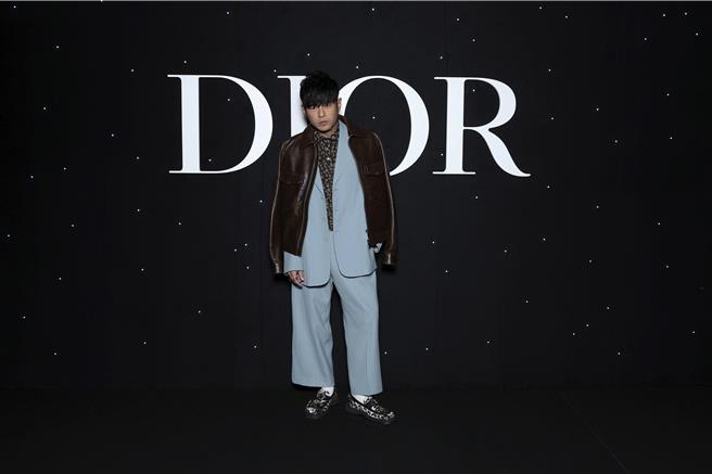 Dior品牌大使周杰倫飛到巴黎觀賞2024 Dior男裝與高訂發表秀，也順便過了個溫馨生日。（Dior提供／黃唯淯台北傳真）