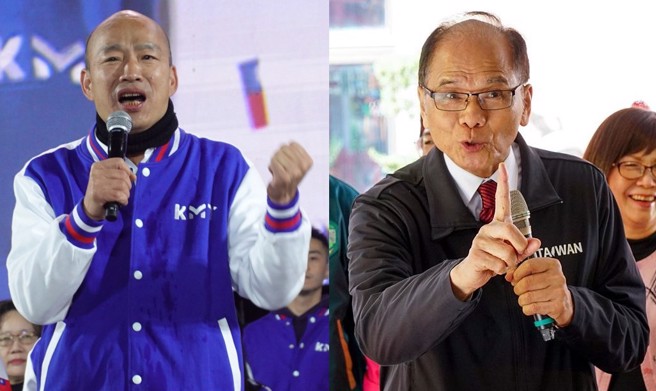 立法院長之爭，國民黨不分區立委當選人韓國瑜（左）及民進黨現任立法院長游錫堃（右）被視為主要競爭者。（資料照，合成圖／姚志平、李忠一攝）