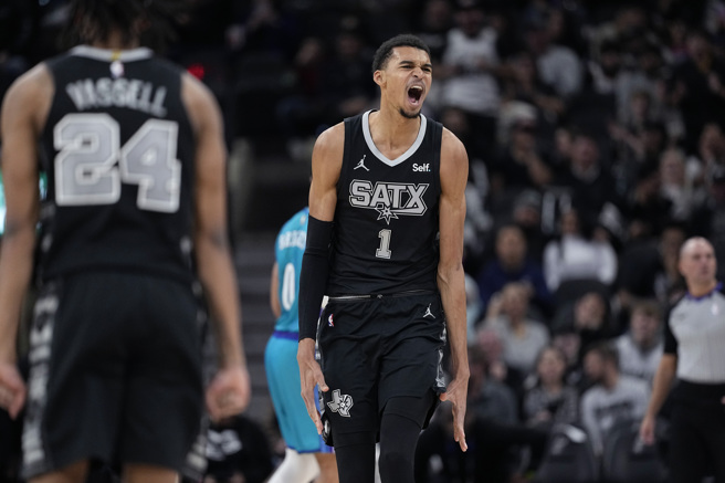 馬刺狀元文班亞馬。（美聯社資料照）