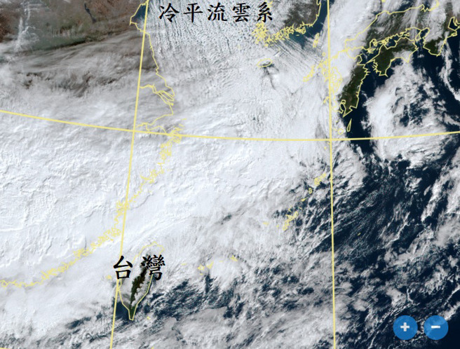 「云街」已抵达北部近海，北台湾要开始降温了。（翻摄郑明典脸书）