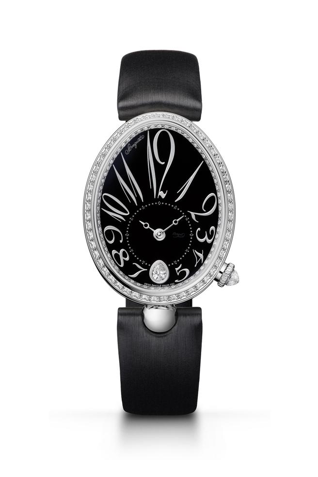 寶璣那不勒斯REINE DE NAPLES 8918系列珠寶表，黑色款127萬2000元。（Breguet提供）