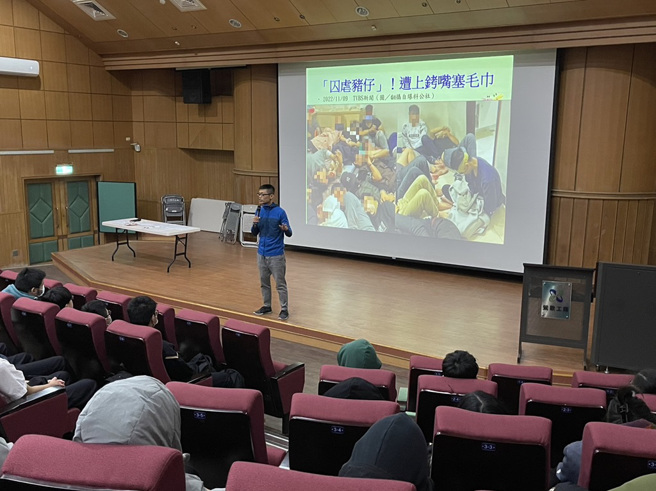 士林地检署王硕志主任检察官至莺歌商工反诈骗宣导(图/新北市政府警察局提供)