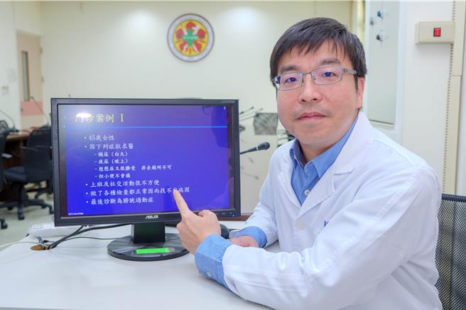 成大醫院斗六分院泌尿科醫師陳奕宏分享典型膀胱過動症患者的治療過程。（成大斗六分院提供）
