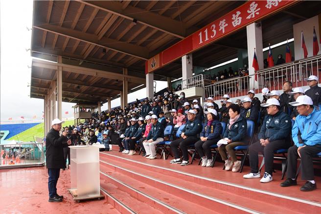 苗栗县长锺东锦主持开幕仪式。（苗栗县政府提供／李京升苗栗传真）