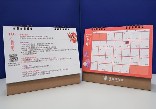 「桃喜福历」依月份呈现市府12类福利政策，扫描QR Code迅速查询。(智发会提供／蔡依珍桃园传真)