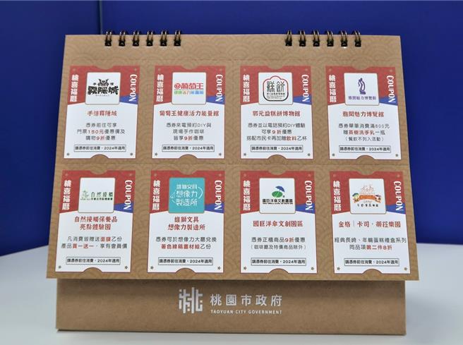 「桃喜福历」搭配桃园市16家观光工厂提供优惠折扣好康劵。(智发会提供／蔡依珍桃园传真)