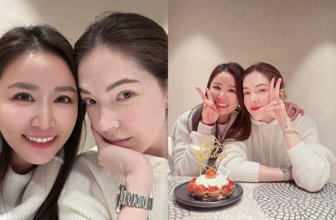 许玮宁提前替林心如庆祝48岁生日。(图／Ruby林心如 FB)
