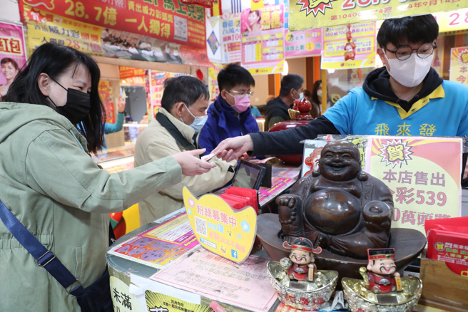 下期大乐透头奖奖金仍保证有1亿元。（图／本报资料照片）