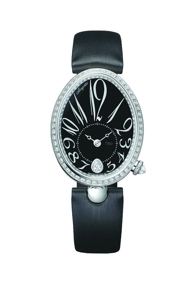 寶璣那不勒斯Reine de Naples 8918系列珠寶表，黑面款127萬2000元。（Breguet提供）