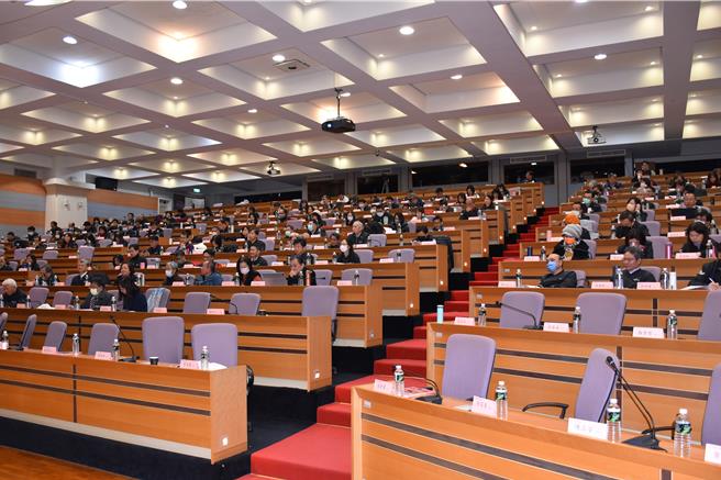 2023年第2學期校長會議24日上午在育達科大國際會議廳舉行。（謝明俊攝）