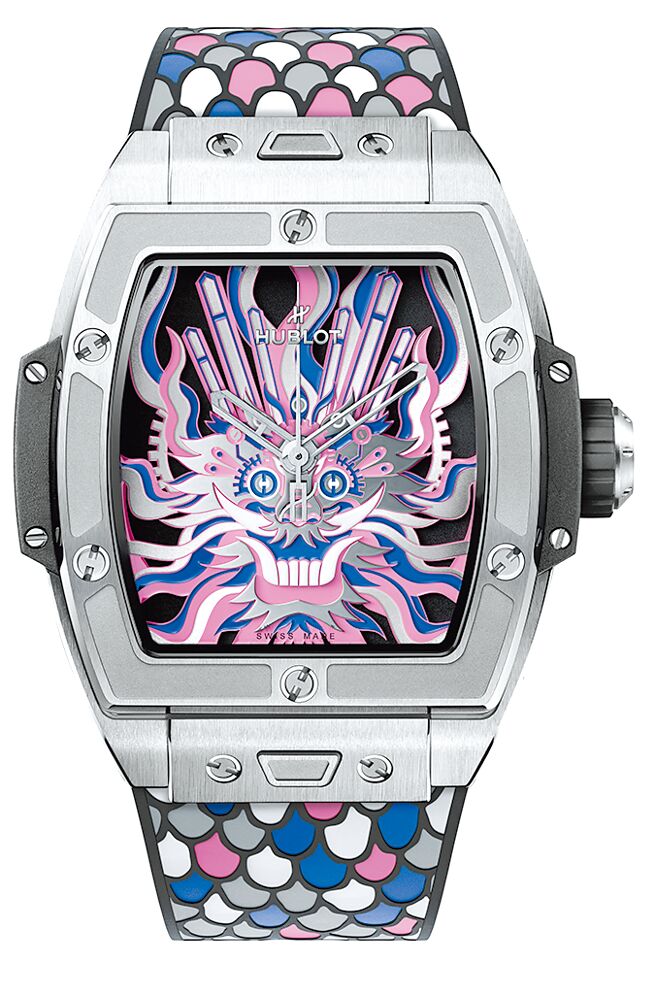 宇舶在龍年推出Spirit of Big Bang鈦金龍年限量表，限量88只，91萬6000元。（HUBLOT提供）