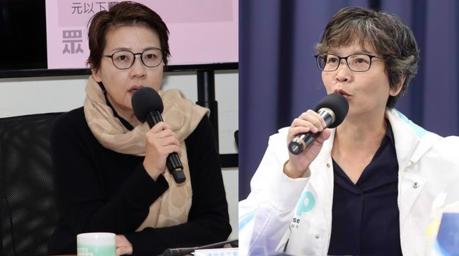 民眾黨傳茶壺風暴，前立委蔡壁如(右)被點名回黨中央牽制準立委黃珊珊(左)，引發外界討論。(合成圖/劉宗龍攝、國民黨文傳會提供)