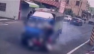 七旬翁騎車返家途中遭對向貨車撞擊重傷 驚悚畫面曝
