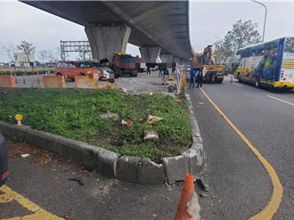 吃檳榔提神引發不適 大貨車駕駛自撞