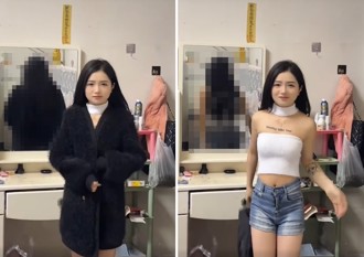 错愕！辣妹甩髮跳科目三 背后镜子如「照妖镜」现形了！