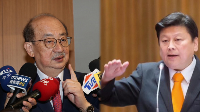 傅昆萁（右）表示，自己若当总召，柯建铭（右）就要睡不好了。（合成图／中时资料照、傅昆萁脸书）