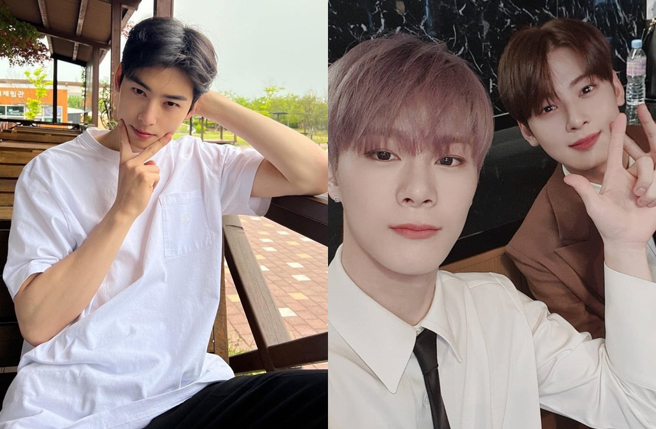 車銀優(左)悼念已故隊友文彬。(圖／車銀優、文彬 IG)