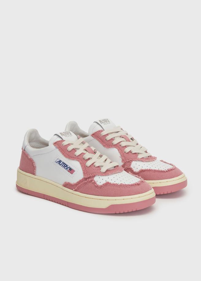 AUTRYMedalist皮革拼接帆布休閒鞋_NTD7,580(桃粉)侧面