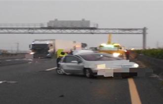 國1南向雲林段！聯結車追撞小客車 2人意識不清急送醫