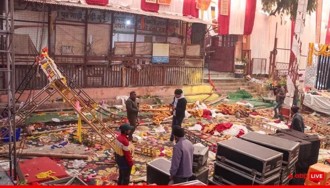 廟會慶典湧入1500人 貴賓看臺不堪負荷坍塌！釀1死17傷