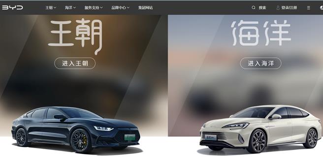 比亞迪官網。（翻攝官網）