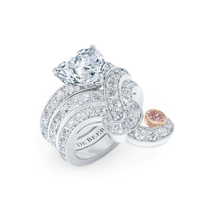 De Beers Forces of Nature系列大象戒指，755萬元。（De Beers提供）