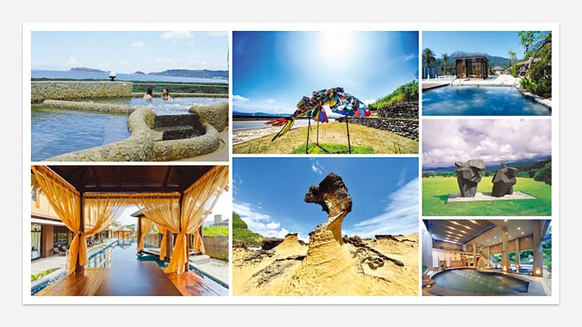 金山萬里溫泉區擁有豐沛的自然資源和奇麗的海岸景致及豐富的人文資源，如金包里老街及傳統市集、朱銘美術館、法鼓山、野柳地質公園的奇石及漁村風情，民眾可以趁著寒假及春節假期，來場溫泉藝術之旅。圖／交通部觀光署北海岸及觀音山國家風景區管理處提供