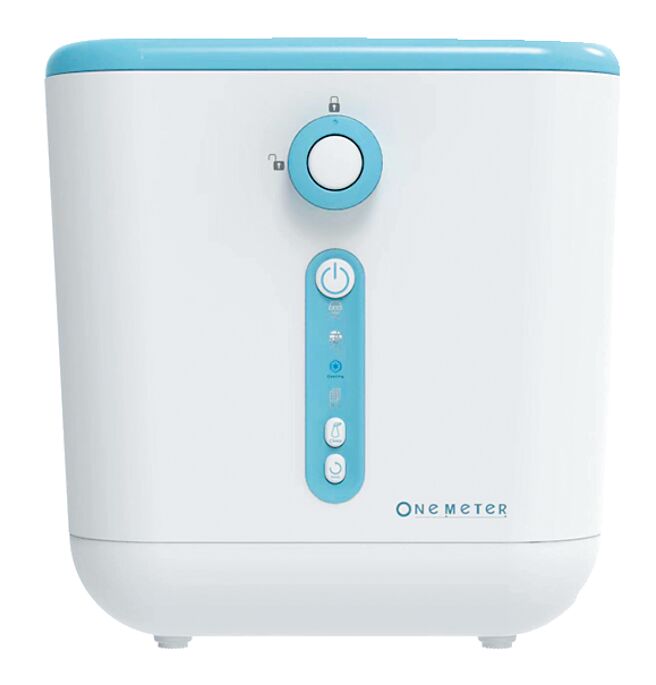 one-meter杀菌乾燥厨余机，具烘乾、绞碎、除臭、杀菌功能，原价9900元，电商优惠价4499元。（one-meter提供）