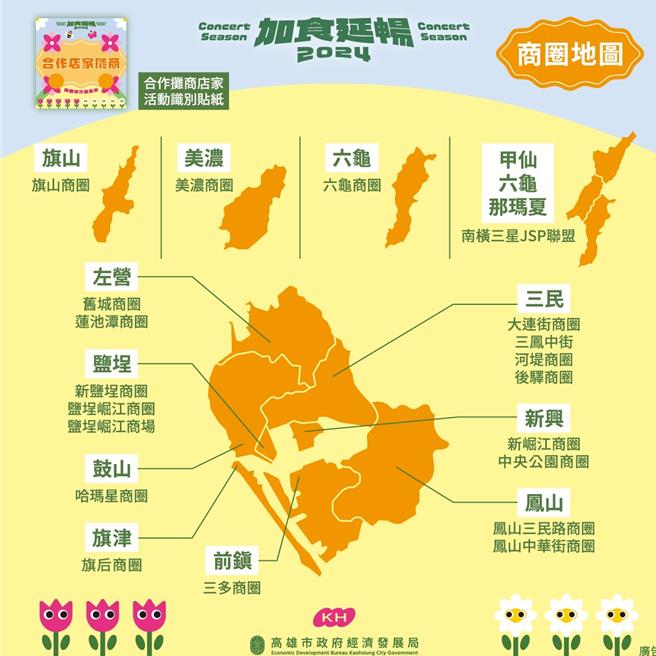 今年上半年，包含红髮艾德（Ed Sheeran）、Rod Stewart、五月天、高雄樱花季音乐节及2024大港开唱等演唱会蓄势待发，高雄市政府为了回应歌迷与店家的期待，推出2024年商圈夜市优惠券。（柯宗纬翻摄）