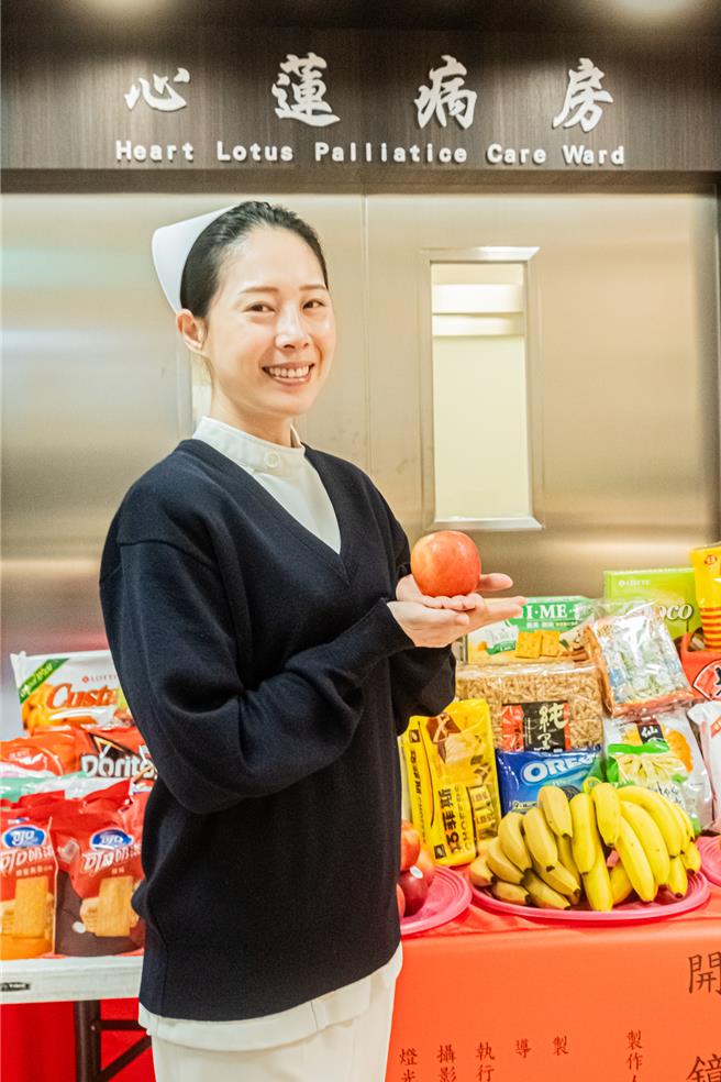 蔡亘晏演出《生日快乐》的护理师陈美慧。（大爱电视台提供）