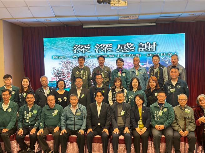 赖清德、萧美琴今天到苗栗出席民进党感恩餐会。（民眾提供／李京升苗栗传真）