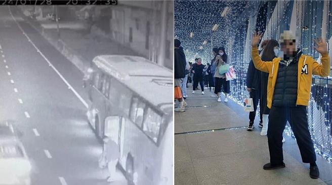 国光客运司机黄姓男子（右）28日载21名客人回台中途中，强忍胸痛将车停放路肩，他疑心肌梗塞猝死。（民眾提供／杨静茹南投传真）