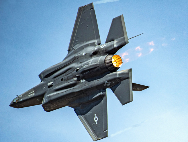 美國空軍F-35A隱形戰機的資料照。（美國空軍）