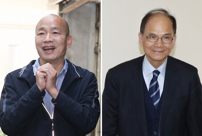 國民黨韓國瑜（左）跟民進黨游錫堃（右）將角逐立法院長寶座。（合成圖，中時資料照）