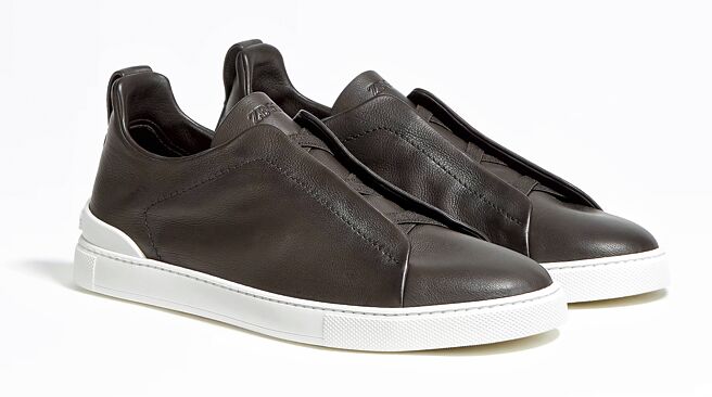 Zegna SECONDSKIN Triple Stitch奢華休閒鞋。（Zegna提供）